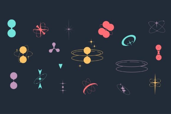 Download 18 Y2k Shape Color Modern Sipmle Graphic - Graphic Collection